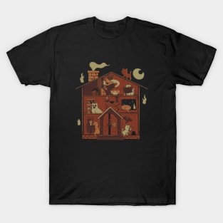 Haunted House Cat Ghost Blackmagic by Tobe Fonseca T-Shirt